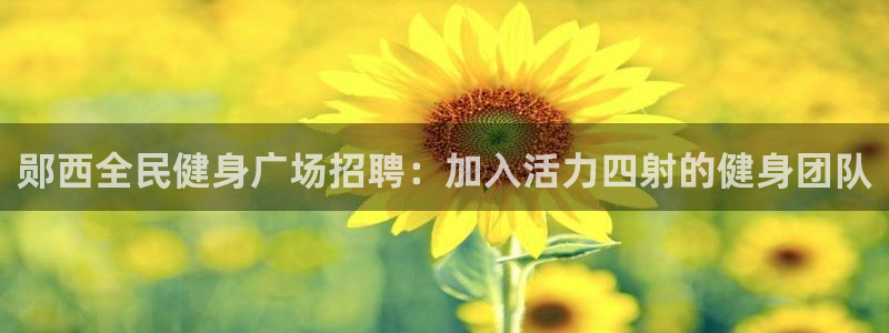 尊龙凯时存款不上分：郧西全民健身广场招聘：加入活力四射的
