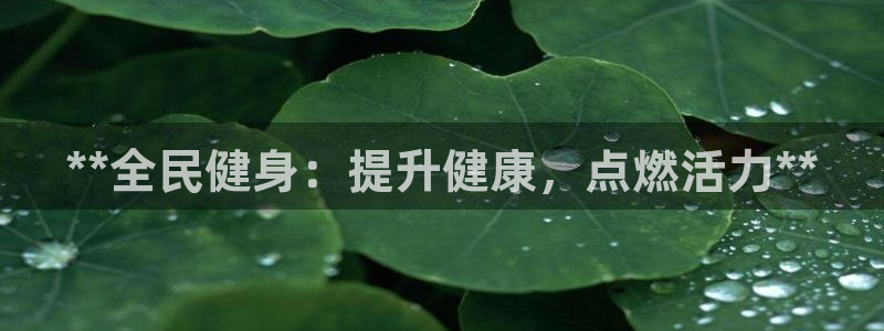 尊龙官网免费下载安装：**全民健身：提升健康，点燃活力*