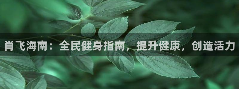 z6尊龙z6：肖飞海南：全民健身指南，提升健康，创造活力